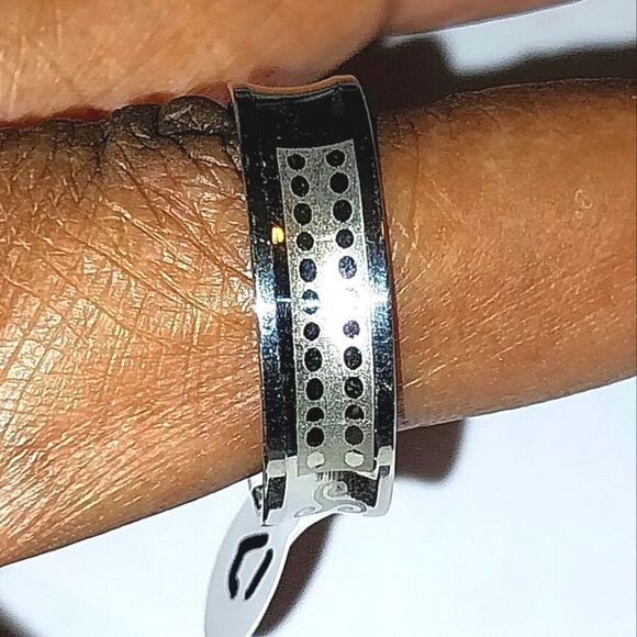 Stainless steel wide band hypoallergenic nickel free Men's ring sz 13 - Picture 5 of 6